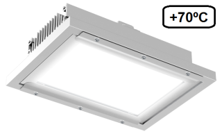Lampa przemysłowa sufitowa 140W MILOO LED DRAGON M +70ºC