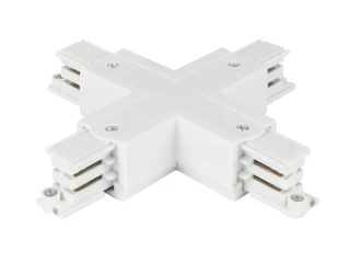 Łącznik X do szynoprzewodu biały z zasilaniem LUMICANTO LED LINE SKU 210684