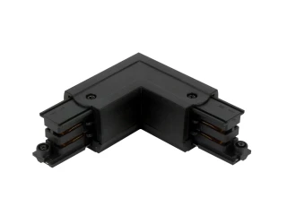 Łącznik L do szynoprzewodu lewy czarny z zasilaniem LUMICANTO LED LINE SKU 210653
