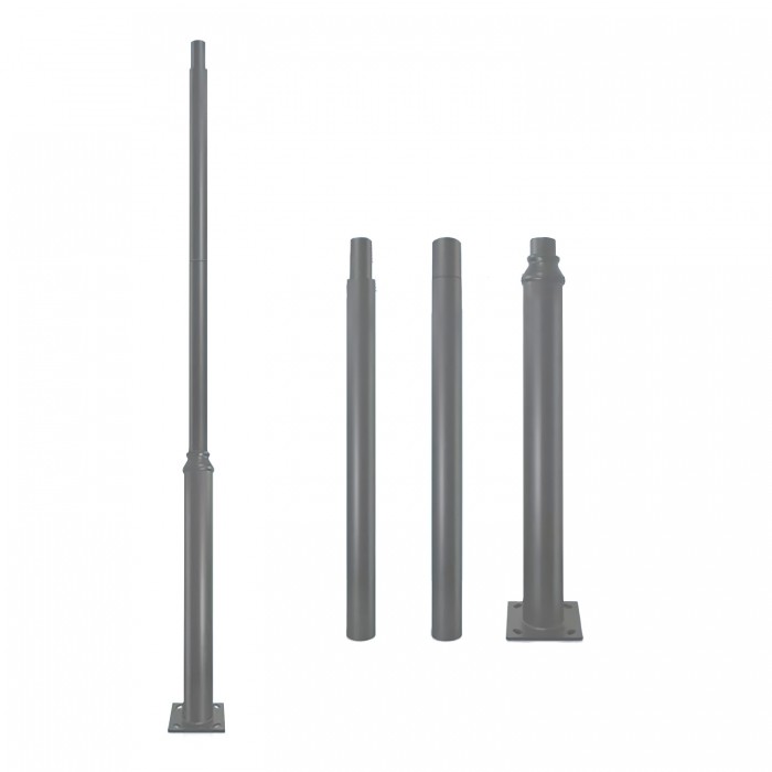 Słup oświetleniowy składany BASE SV 3m Fi 60 mm szary Kobi SKU 004429