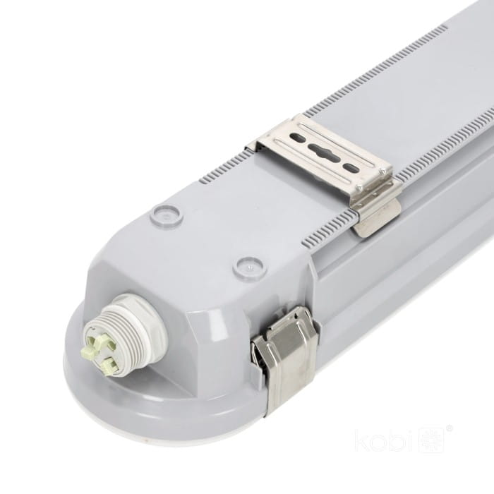 Lampa liniowa hermetyczna 40W-50W-60W-70W 4000K Kobi Pro LED NEXFORCE widok na uchwyt mocujący
