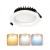 Downlight LED NEXEYE 15W 3CCT IP44 Kobi Pro Ø140 mm widok na graikę z barwami światła