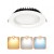 Downlight LED NEXEYE 20W 3CCT IP44 Kobi Pro Ø190 mm widok na grafikę z barwami światła