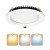 Downlight LED NEXEYE 30W 3CCT IP44 Kobi Pro Ø228 mm widok na grafikę z barwami światła