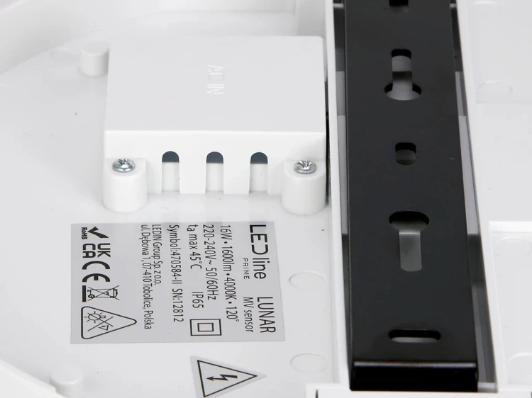 Plafon 16W 4000K z czujnikiem LED Line LUNAR IP65 okrągły widok na detale
