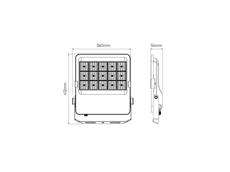 Naświetlacz 150W 3CCT LED Line PRIME Floodlight 30° wymiary